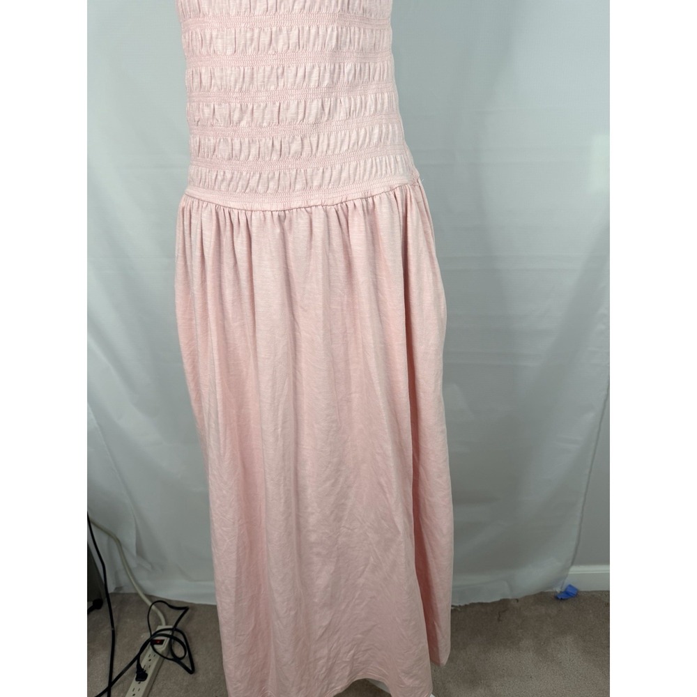Universal Thread Pink Smocked Knit Maxi Dress Women's Large A-Line Sleeveless - Picture 4 of 10